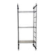 Plant Display Stand 87 Inch 3 Shelves Black Metal Ladder Design BM331473