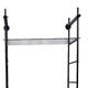 Plant Display Stand 87 Inch 3 Shelves Black Metal Ladder Design BM331473