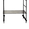 Plant Display Stand 87 Inch 3 Shelves Black Metal Ladder Design BM331473