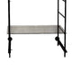 Plant Display Stand 87 Inch 3 Shelves Black Metal Ladder Design BM331473