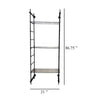 Plant Display Stand 87 Inch 3 Shelves Black Metal Ladder Design BM331473