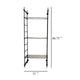Plant Display Stand 87 Inch 3 Shelves Black Metal Ladder Design BM331473