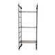 Plant Display Stand, 87 Inch, 3 Shelves Black Metal Ladder Design