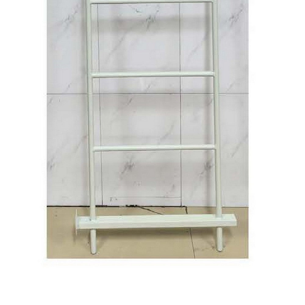 Plant Display Stand 87 Inch 7 Tier Ladder Design White Metal Body BM331474