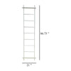 Plant Display Stand 87 Inch 7 Tier Ladder Design White Metal Body BM331474