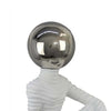 Accent Decor Statuette 21 Inch White Ceramic Sitting Astronaut BM331475