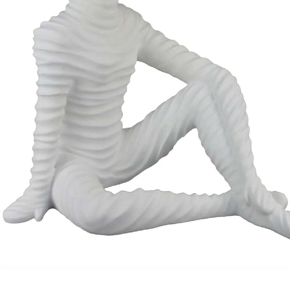 Accent Decor Statuette 21 Inch White Ceramic Sitting Astronaut BM331475