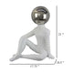 Accent Decor Statuette 21 Inch White Ceramic Sitting Astronaut BM331475