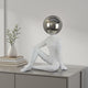 Accent Decor Statuette, 21 Inch White Ceramic, Sitting Astronaut