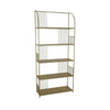 Plant Display Stand, 71 Inch Sleek Gold Metal Frame, 5 Storage Shelves