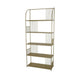 Plant Display Stand 71 Inch Sleek Gold Metal Frame 5 Storage Shelves BM331476
