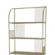 Plant Display Stand 71 Inch Sleek Gold Metal Frame 5 Storage Shelves BM331476