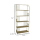 Plant Display Stand 71 Inch Sleek Gold Metal Frame 5 Storage Shelves BM331476