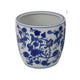 Garden Planter Set of 3 Classical Ceramic Blue White Floral Pattern