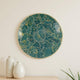 Qwin Decorative Wall Platter, 24 Inch Glass Mosaic Pattern in Green