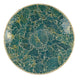 Qwin Decorative Wall Platter, 24 Inch Glass Mosaic Pattern in Green