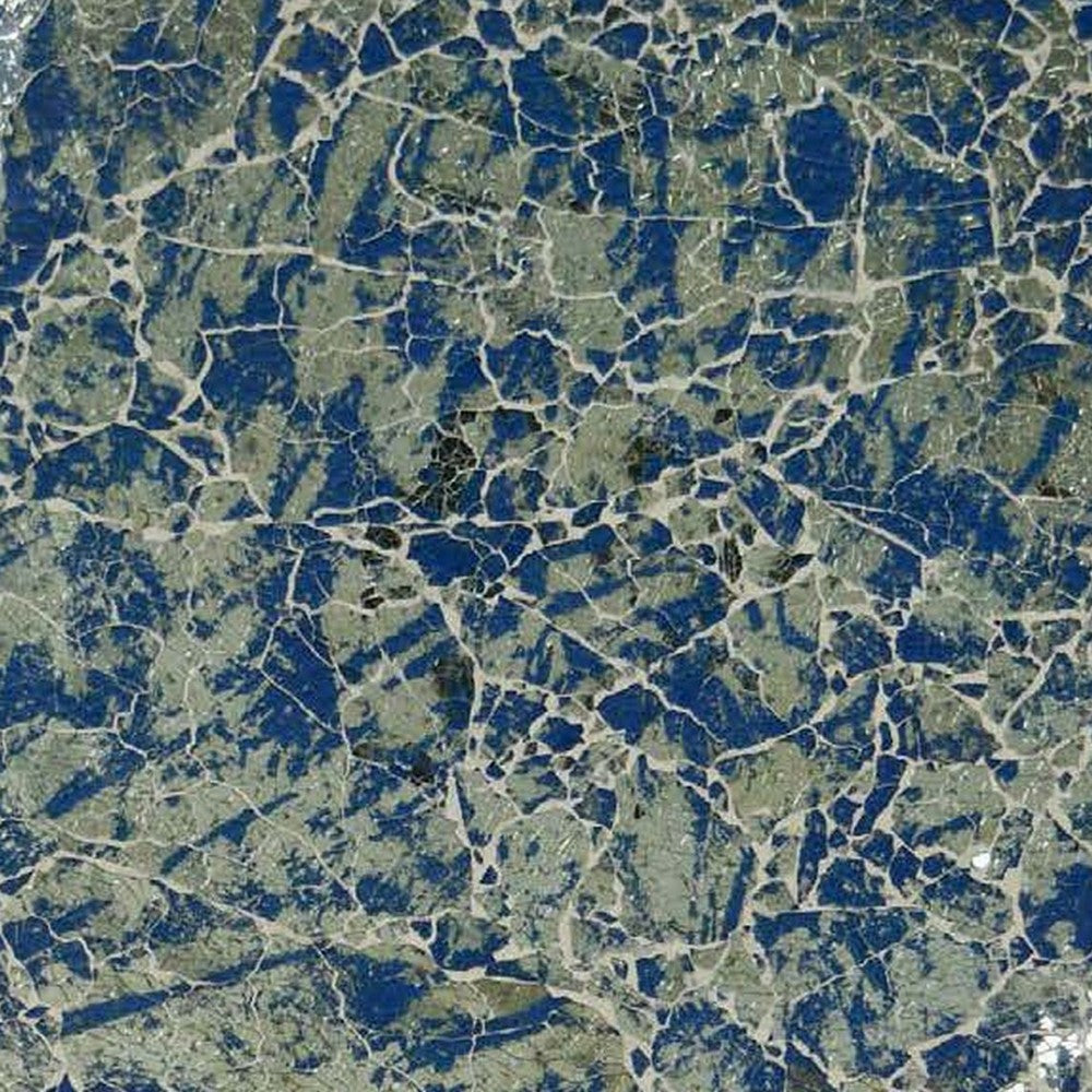 Qwin Decorative Wall Platter 24 Inch Blue Broken Glass Mosaic Pattern