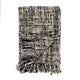 Ivy Accent Throw Blanket, Black Woven Cotton Extra Soft Viscose Fabric