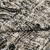 Ivy Accent Throw Blanket, Black Woven Cotton Extra Soft Viscose Fabric