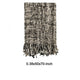 Ivy Accent Throw Blanket, Black Woven Cotton Extra Soft Viscose Fabric