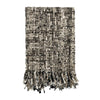 Ivy Accent Throw Blanket, Black Woven Cotton Extra Soft Viscose Fabric