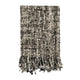 Ivy Accent Throw Blanket, Black Woven Cotton Extra Soft Viscose Fabric