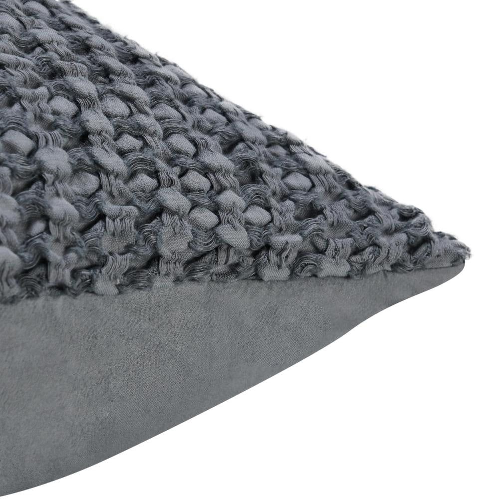 Cae Lumbar King Pillow Sham Blue Cotton Belgian Flax Linen 20x36 BM331493