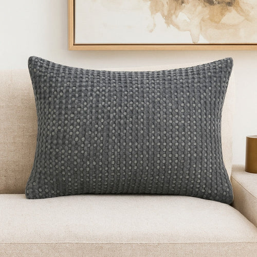 Cae Standard Pillow Sham, Blue Cotton, Belgian Flax Linen, 20x26