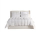 Rawi Queen Size Quilt Channel Stitched White Sustainable Ramie Cotton BM331495