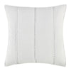 Rawi Square Euro Pillow Sham, 26 Inch Channel White Cotton Ramie