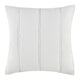 Rawi Square Euro Pillow Sham, 26 Inch Channel White Cotton Ramie