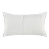 Rawi Lumbar King Pillow Sham 20x36 Channel Stitch White Ramie Cotton
