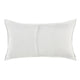 Rawi Lumbar King Pillow Sham 20x36 Channel Stitch White Ramie Cotton