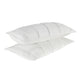 Rawi Lumbar King Pillow Sham 20x36 Channel Stitch White Ramie Cotton