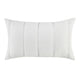 Rawi Lumbar King Pillow Sham, 20x36 Channel Stitch White Ramie Cotton