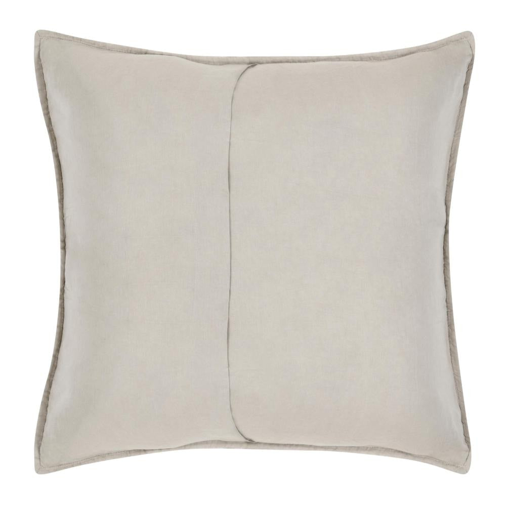 Rawi Square Euro Pillow Sham 26 Inch Beige Channel Ramie and Cotton
