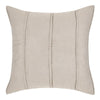Rawi Square Euro Pillow Sham, 26 Inch Beige Channel Ramie and Cotton