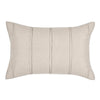 Rawi Lumbar King Pillow Sham, 20x36 Beige Channel Stitch Ramie Cotton