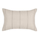Rawi Lumbar King Pillow Sham, 20x36 Beige Channel Stitch Ramie Cotton