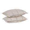 Rawi Standard Pillow Sham 20x26 Beige Channel Stitch Ramie Cotton