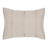Rawi Standard Pillow Sham, 20x26 Beige Channel Stitch Ramie Cotton