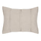 Rawi Standard Pillow Sham, 20x26 Beige Channel Stitch Ramie Cotton