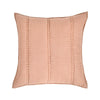 Rawi Square Euro Pillow Sham, 26 Inch Clay Channel Stitch Ramie Cotton