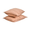 Rawi Standard Pillow Sham 20x26 Clay Channel Stitch Ramie and Cotton
