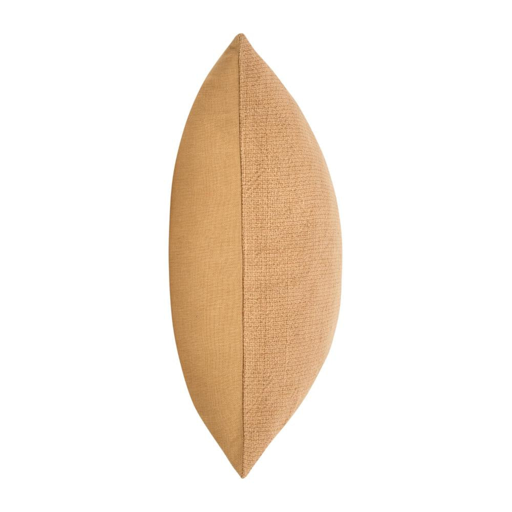 Throw Pillow Woven Racing Stripe Design 22 Inch Brown Cotton Linen BM331508