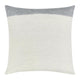 Throw Pillow, 22 Inch Subtle Stripe Design, White Gray Flax Linen