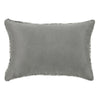Dolu Lumbar Throw Pillow Hand Woven Texture 14x20 Inch Gray