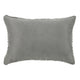 Dolu Lumbar Throw Pillow Hand Woven Texture 14x20 Inch Gray