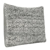 Dolu Lumbar Throw Pillow Hand Woven Texture 14x20 Inch Gray