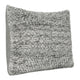 Dolu Lumbar Throw Pillow Hand Woven Texture 14x20 Inch Gray